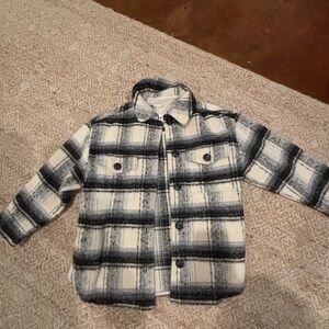 GAP kids Plaid Button-Up Jacket
